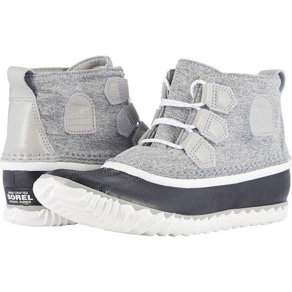 Sorel Shoes - NEW Sorel Women Out N About Dove Waterproof Lace Up Ankle Rain Boots